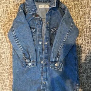Zara Blue Denim Shacket Toddler